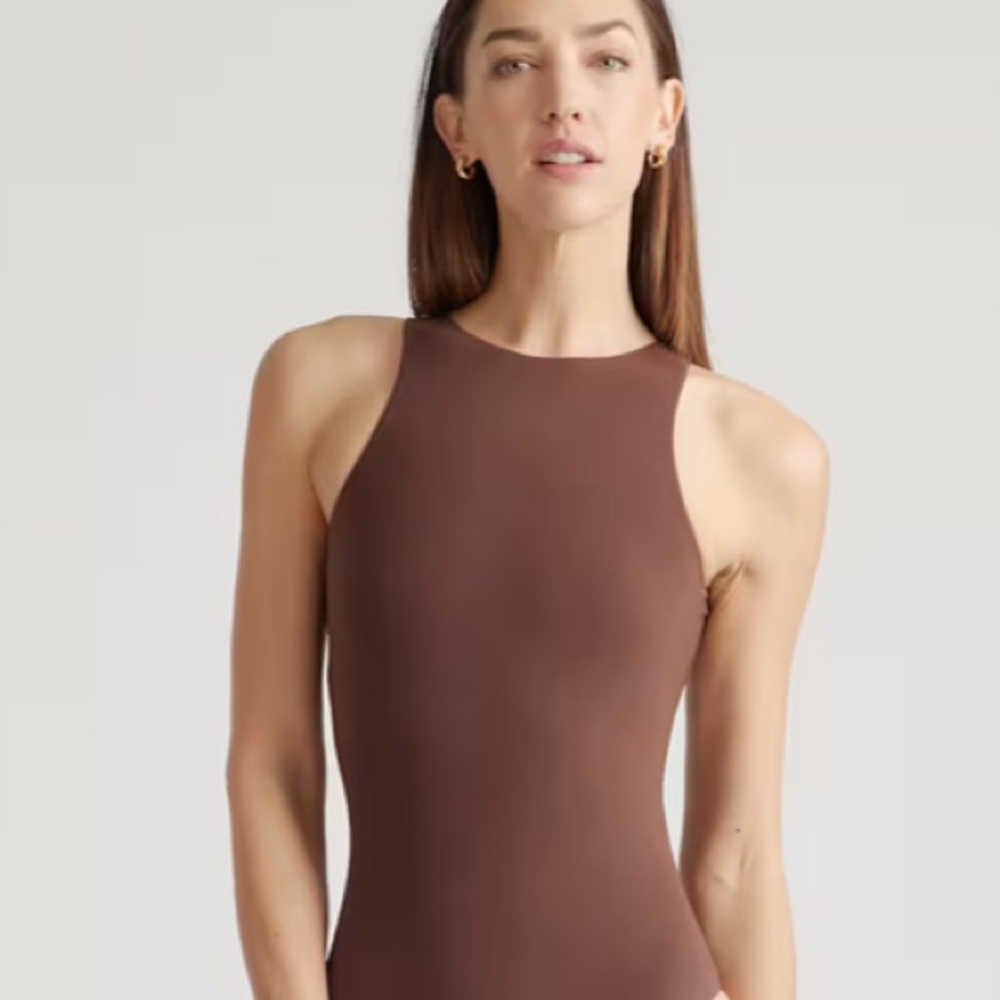 Zara Brown Halter Bodysuit